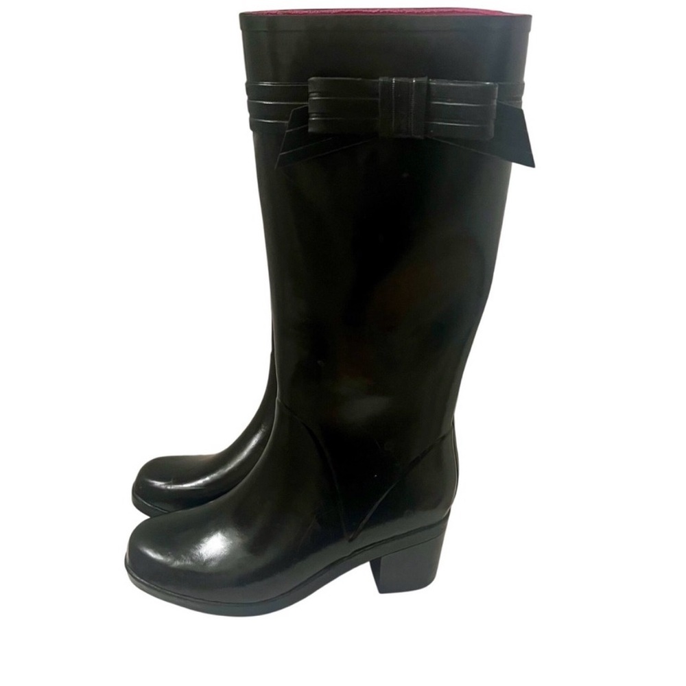 Kate Spade Black Knee-High Boots with Bow